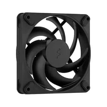 Fractal Design Momentum 12 - Silent Pc Case Fan - 120 Mm - Liquid Crystal Polymer Lcp Blades - Fdb Fluid Dynamic Bearing - Pwm Control - Cooling Performance - Powerful Airflow - Black