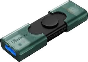 Kingston Datatraveler duog2 256gb Flash Drive - Usb-A + Usb-C 3.2 Gen 1 - dtdeg2/256gb