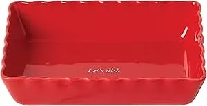 Kate Spade New York Make It Pop Rectangle Baking Dish, One Size, Red