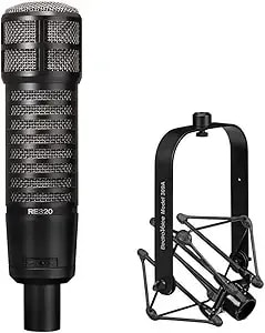 Electro-Voice re320 Large Diaphragm Dynamic Vocal Microphone 309a Mic Shockmount Bundle