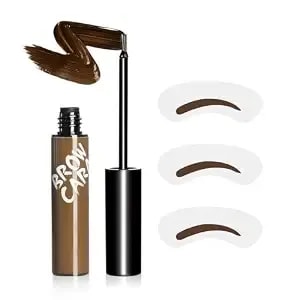 Peel Off Eyebrow Tint Brow Gel Eyebrow Tattoos Waterproof Light Brown - Creates Natural Full, Voluminous-Looking Brows, Locks Brow Hairs In Place, Vegan & Cruelty-Free