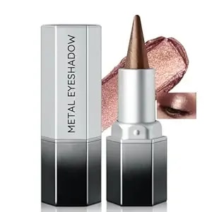 Noerrors Copper Bronze Neutral Metallic Shimmer Eyeshadow Stick, 2 In 1 Cream Glitter Eye Shadow&Eyeliner Pencil For Older Women, Pigmented Waterproof Long Lasting Smoky Eye Brightener Crayon Makeup