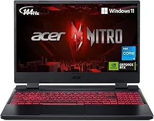 Acer Nitro 5 AN515-58-57Y8 Gaming Laptop - Intel Core i5-12500H - Nvidia Geforce RTX 3050 Ti Laptop GPU - 15.6" FHD 144Hz IPS Display - 16GB DDR4 - 512GB Gen 4 SSD - Killer Wi-Fi 6 - Backlit Keyboard