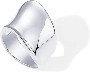 Pavoi 14k Gold Plated Chunky Statement Ring For Women - Stainless Steel Hypoallergenic Wide Stackable Rings