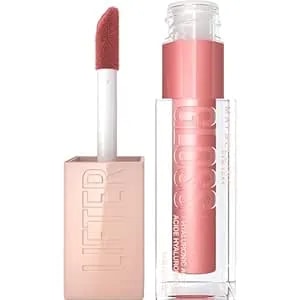 Maybelline Lifter Gloss, Hydrating Lip Gloss With Hyaluronic Acid, Moon, Nude Pink, 0.18 Ounce - Hydrating Lip Gloss