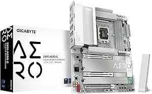 Gigabyte Z890 AERO G Intel Core Ultra (Series 2) LGA 1851 Motherboard, ATX, DDR5, 5xM.2, Pcie 5.0, Thunderbolt 4, WIFI7, Dual 2.5Gbe LAN, EZ-Latch