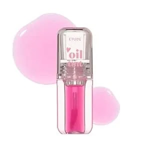 Etude Dear Darling Oil Tint #6 Pink Oil (0.14 Fl.Oz) - High Moisturizing And Strong Hydrating Lip Oil/Lip Gloss - Smooth And Moist Lips - Non-Sticky Lip Oil Tint For Dry Lips - K-Beauty