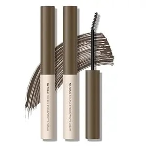 2 Pcs Tinted Eyebrow Cream, Ultra-Fine Tinted Eyebrow Gel Long Lasting Transfer-Proof Eyebrow Mascara, Waterproof, Non-Clumping, Create Voluminous Looking Brows, Natural Brown