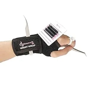 beauty7 Eyelash Extension Holder Kit Plate Eyelashes Hand Stand Lash Organizer Pallet Base Tray With Adjustable Wrist Wrap Tweezer Professional Individual False Lashes