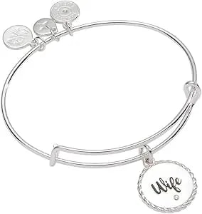 Alex And Ani Wife Mother Of Pearl Heart Bangle