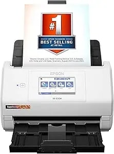 Epson Rapidreceipt RR-600W Wireless Desktop Color 2-Sided Document & Tax Receipt Scanner With Scansmart AI PRO Data Management Software For PC & Mac Touchscreen & 100-Page Auto Document Feeder