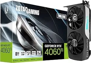 Zotac Gaming Geforce Rtx 4060 Ti 8gb Twin Edge Dlss 3 8gb gddr6 128-Bit 18 Gbps Pcie 4.0 Compact Gaming Graphics Card, Icestorm 2.0 Advanced Cooling, Spectra Rgb Lighting, Zt-d40610e-10m