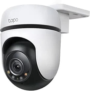 Tapo 2K Outdoor Wired Pan/Tilt Security Wi-Fi Camera, 360° View, Motion Tracking, Works W/Alexa & Google Home, Color Night Vision, Free AI Detection, Cloud & SD Card Storage(Up To 512GB), Tapo C510W