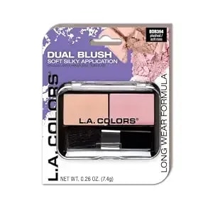 L.A. Colors Dual Blush, Plush/Soft Rose (Carded) cbdb394