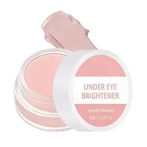 Pink Under Eye Brightener & Concealer, Tired Skin Color Correcting Brightener & Primer, Lightweight Undereye Brightening Cream, Under-Eye Brightener & Primer Reduces Appearance Of Dark Circles