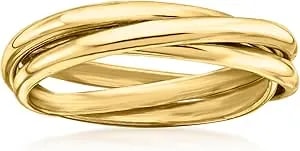 Ross-Simons Italian 18kt Gold Over Sterling Rolling Ring