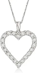 Ross-Simons 0.30 Ct. T.W. Diamond Heart Pendant Necklace