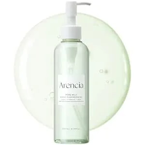 Arencia Pore Melt Mochi Makeup-Removing Cleansing Oil, Non-Comedogenic, Rice Amino Acids Hd, Vitamin E, Cica, & Ceramide, 6.76 Fl Oz
