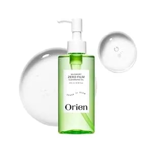 Orien Mugwort Zero Film Cleansing Oil 6.76 Fl.Oz. 200ml ㅣDaily Makeup Blackhead Removal No Pore Clogging Korean Skincare Double Cleansing