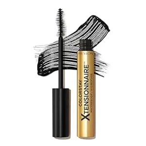 Revlon Colorstay Xtensionnaire Lengthening Lash Serum And Mascara In One, Tapered Brush For 2x Longer Looking Eyelashes, Infused With Pro Vitamin b5, Smudge-Proof, 211 Black Waterproof