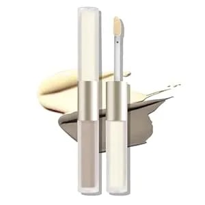 Liquid Contour & Highlighter，Under Eye Brightening，Blendable Lightweight，Face Nose Contouring Stick With Brush （02# Fair With Warm Undertones)