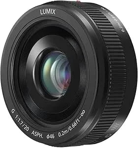 Panasonic Lumix G Ii Lens, 20mm, f1.7 Asph, Mirrorless Micro Four Thirds, H-h020ak (Usa Black)