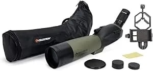 Celestron – Ultima 80 Angled Spotting Scope – 20-60x Zoom Eyepiece – Multi-Coated Optics For Bird Watching, Wildlife, Scenery And Hunting – Includes Soft Carrying Case And Smartphone Adapter
