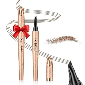 Eyebrow Pen - Liquid Eye Brow Microblading Pencil With Micro 4 Point Lift & Brow Pen Snatch, Long-Lasting Waterproof Eyebrow Pencils For Women (Light Brown)