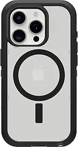 Otterbox Iphone 15 Pro (Only) Defender Series XT Clear Case - Dark Side (Black/Clear), Screenless, Rugged, Snaps To Magsafe, Lanyard Attachment