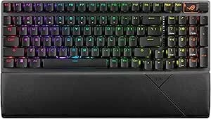 ASUS ROG Strix Scope II 96 Wireless Mechanical Gaming Keyboard – 96% Full-Size, Tri-Mode Connectivity, Hot Swappable Pre-Lubed ROG NX Snow Linear Switches, PBT Keycaps, RGB, PC/Mac Support-Black