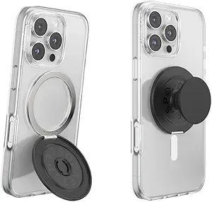 Popsockets Kick-Out Grip For Magsafe, Adjustable Kickstand For Portrait Or Landscape, Magnetic Stand, Black - Black