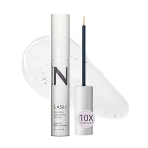 Nulastin Follicle Fortifying Lash Serum - Clinically Tested Eyelash Enhancing Serum - Nourishes & Repairs To Promote Longer-Looking Lashes - Enriched With Hair-Strengthening Ingredients (0.1 Fl Oz) - Nourishes & Repairs, Boosts Look Of Length & Fullness