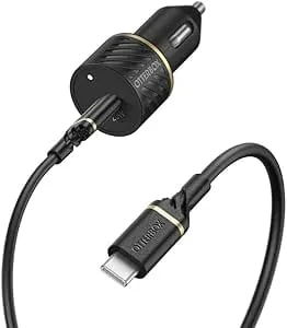 Otterbox Fast Charge Usb-C Car Charger, 20 Watt + Otterbox Usb C-C Cable, 1m - Black Shimmer