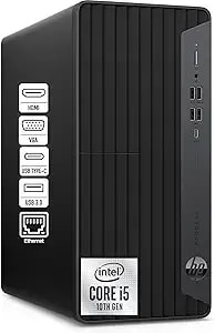 Hp Desktop Computer Tower Pc, Intel i5-10400f, (32gb ddr4 Ram, 1tb Pcie Ssd), Wifi Adapter, Keyboard & Mouse Included, Slience Design For Home Use& Student Daily Study, Windows 11 Pro, Jet Black