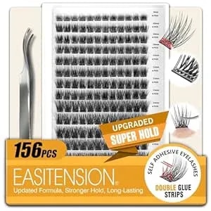 156 Pcs Self Adhesive Eyelashes Clusters Kit Lash Clusters Diy Eyelashes Pre Glued No Glue Needed No Remover No Residue