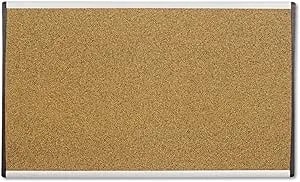 Quartet Bulletin Board, 30" X 18", Corkboard, Cubicle, Arc, Aluminum Frame (ARCB3018)