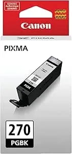 Canon PGI-270 Genuine Pigment Black Ink Tank, Compatible With MG6820, MG6821, MG6822, MG5720, MG5721, MG5722, MG7720, TS5020, TS6020, TS8020, And TS9020 Printers