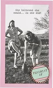 Enamel Pin And Card For Lapel, Backpack, Purse, Lanyard, Jacket (Feminist Af)