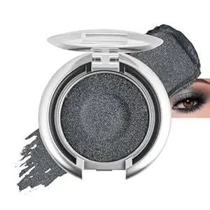 Smoky Black Duochrome Holographic Shimmer Eye Shadow，Glitter Eyeshadow，Chameleon High Pigmente Sparkly Shadows Palette，Iridescent Metallic Eye Highlighter，Makeup For Rave，Longwear,05#