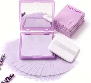 Oil Blotting Paper For Face, 500 Sheets Mirror And 4 Stickers For Oily Skin