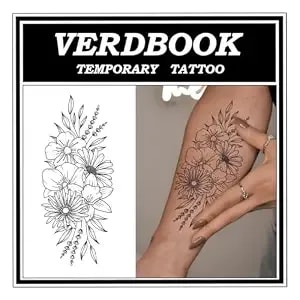 Waterproof Semi Permanent Ascendant Spike Tattoos Women, 2 Sheets - Realistic Ascendant Spike Temporary Tattoos Lasting 7-15 Days For Adults Pool Beach Festival Party Cosplay Halloween Vacation