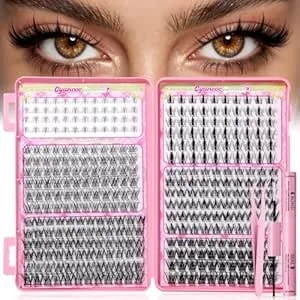 356pcs Manga Lash Clusters Kit C Curl Wispy Fluffy Individual Eyelash Extensions 6 Mixed Styles With Bottom Lashes Dual-Ended Lash Bond And Seal Glue & Tweezers For Beginners Diy At Home