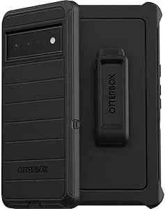 Otterbox Pixel 6 Defender Series Case - Black, Rugged & Durable, With Port Protection, Includes Holster Clip Kickstand