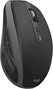 Logitech MX Anywhere 2S Bluetooth Edition Compact Wireless Mouse, No USB Receiver - Use On Any Surface, Hyper-Fast Scrolling, Rechargeable, Control Up To 3 Apple Mac And Windows Computers And Laptops
