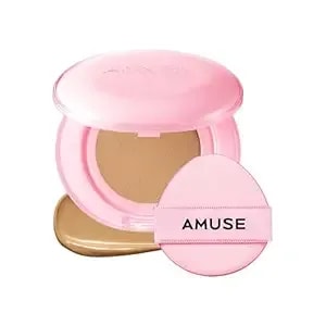 Amuse Seoul Dew Power Vegan Cushion Foundation (04 Tan) - Semi Glow, Full Coverage, Dewy Finish, Long Lasting, Lightweight, Smooth Radiant Skin, Vegan, Korean Beauty Makeup