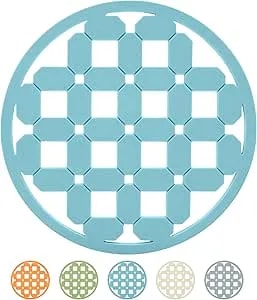 Oggi Silicone Trivets For Hot Pots And Pans – Heat-Resistant Small Silicone Mats For Countertops, Microwave, And Stove, 7"x7", Non-Slip, Bpa-Free, Multipurpose Trivets For Hot Dishes – Geo Design
