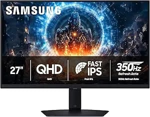 Samsung 27” Odyssey G6 G60F QHD Resolution Gaming Monitor, 350Hz Refresh Rate, Fast IPS Panel, VESA Displayhdr™ 400, Nvidia G-Sync Compatible, AMD Freesync™ Premium, Ergonomic Stand, LS27FG60DENXZA