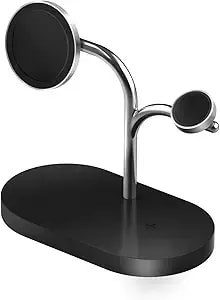 Samsung 3-In-1 Wireless Charging Station, Fast-Charging, Magnetic Design, qi2-Certified Charging Dock Compatible With Qi-Certified Galaxy Phones, Watches, Buds & Ring, Black