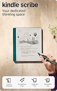 Like-New Amazon Kindle Scribe (64gb) - Your Notes, Documents And Books, All In One Place. With Built-In Ai Notebook Summarization. Includes Premium Pen - Metallic Jade