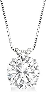 Ross-Simons 3.00 Carat Cz Solitaire Necklace In 14kt White Gold